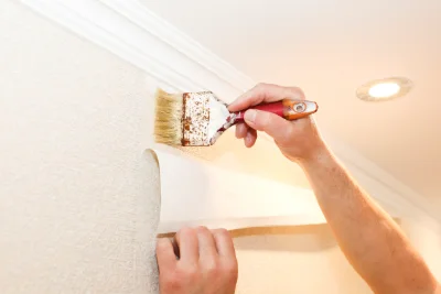Pose de papier peint à Lugan — revêtements muraux et toiles de verre
